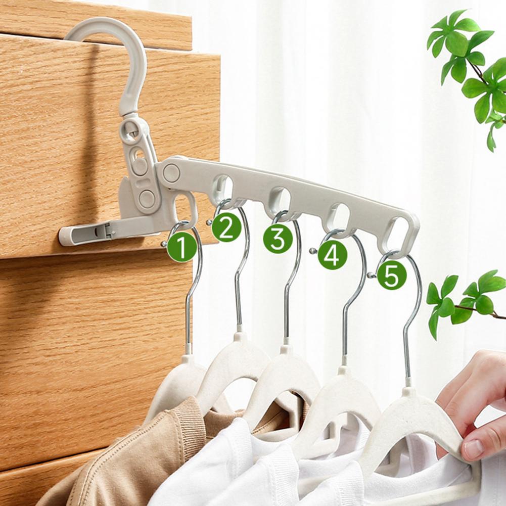 Space-saving Clothes Hanger Portable Folding Clothes Rack Coat Hanger with Strong Load-bearing Capacity  for Travel