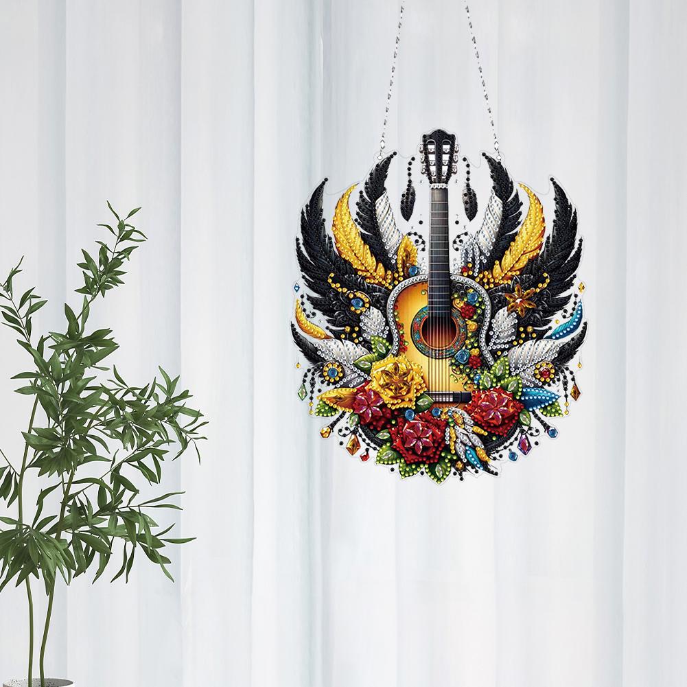 Acrylic 2D/Flat DIY Special Shape Rhinestone Diamond Art Window Pendants Diamond Art Pendant Window Hanging Art for Home Decor