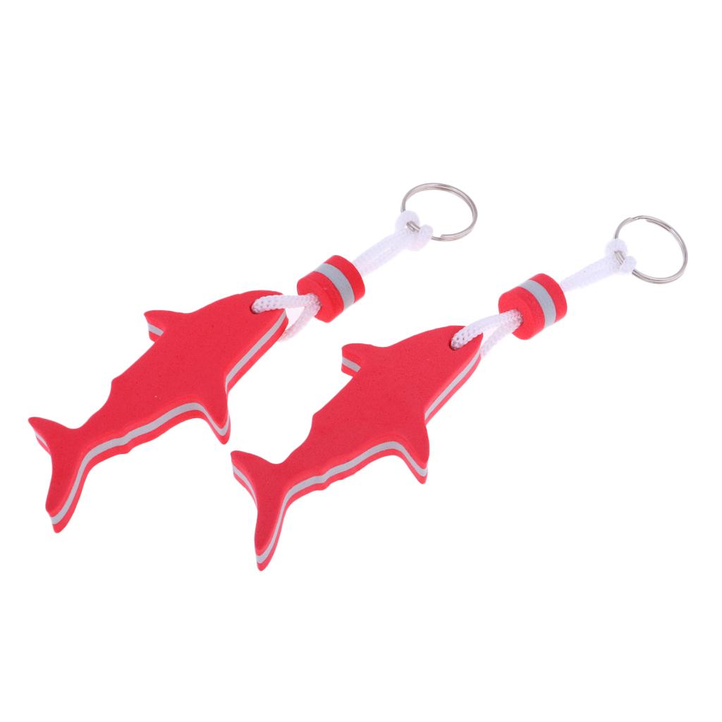 Shark Floating Keychain EVA Foam Water Key Float Key Ring for Canoeing Sailing Surfing Seaside