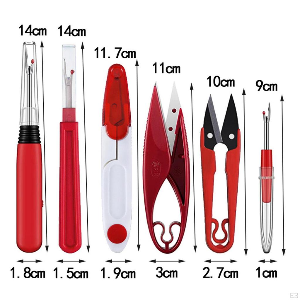 Ergonomic Grip Seam Ripper Kit,Colorful Large Thread Remover Tool Rippers for Sewing Crafting