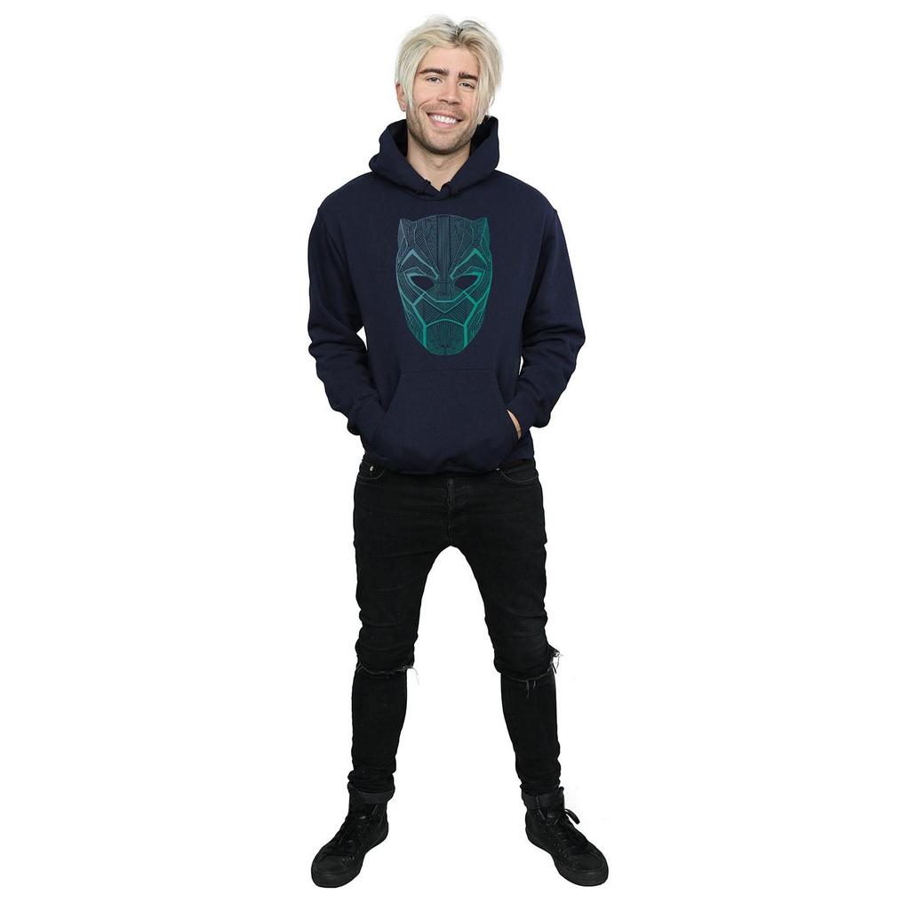 Marvel Mens Black Panther Tribal Mask Hoodie