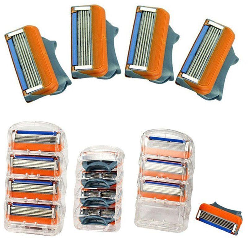 Premium 4pcs Lot Shaving Razor Blades With 5 Layer Blades For Mens Face Shaving