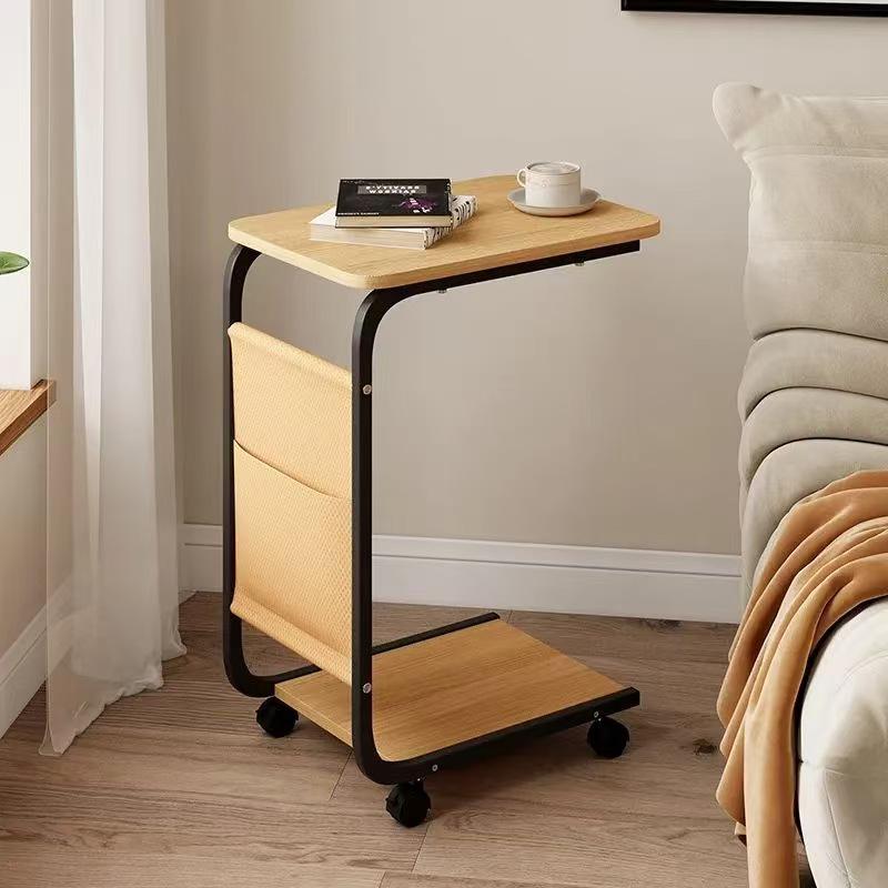Movable Mini Side Table: Modern Minimalist Sofa Coffee Table & Bedside Storage Cart