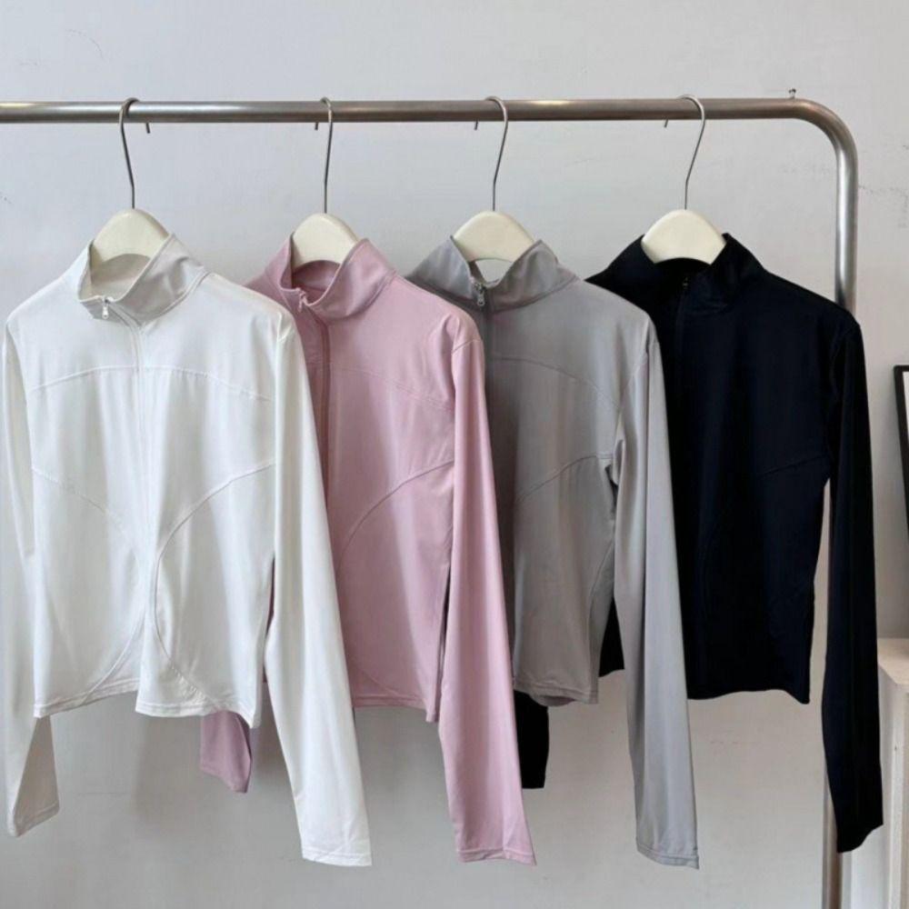 Anti-UV Sun Protection Top Women Stand Up Collor Quick Dry Sweatshirts Outdoor Jackets Cycling