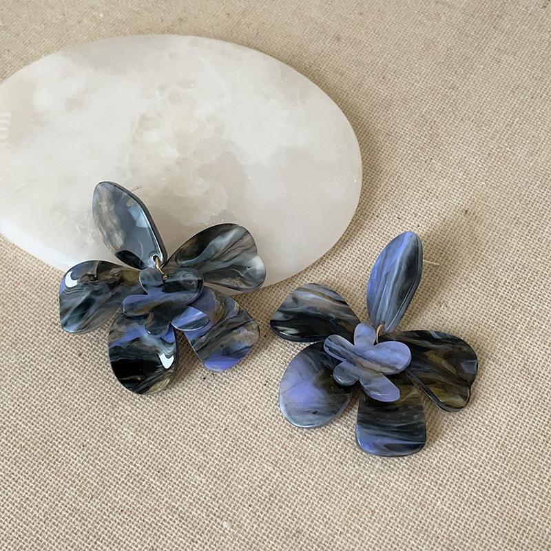 

Серьги-гвоздики Super Fairy Ink Big Flower, женские, ретро, нишевые, преувеличенные, элегантные, универсальные серьги