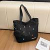 Fashion Letter Print Tote Bag for Women, Large Capacity Casual Shoulder Handbag, Student and Daily Use Shopping Bag