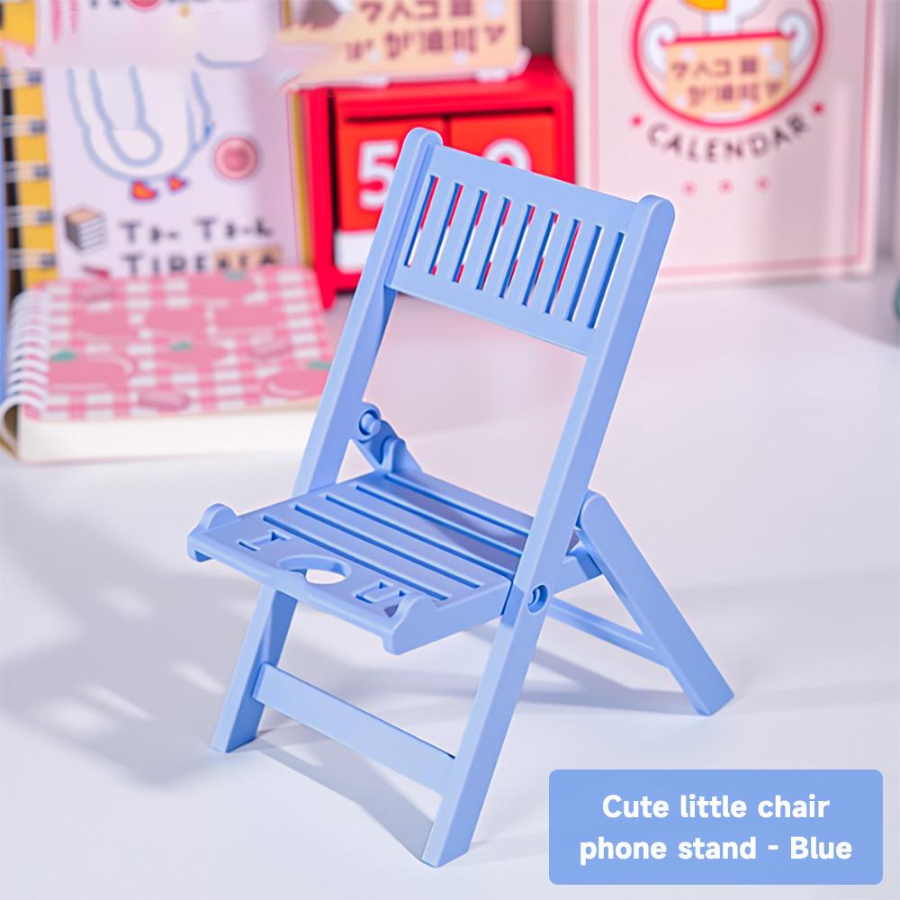 Creative Cute Folding Stool Phone Holder - Practical Desktop Ornament & Gift
