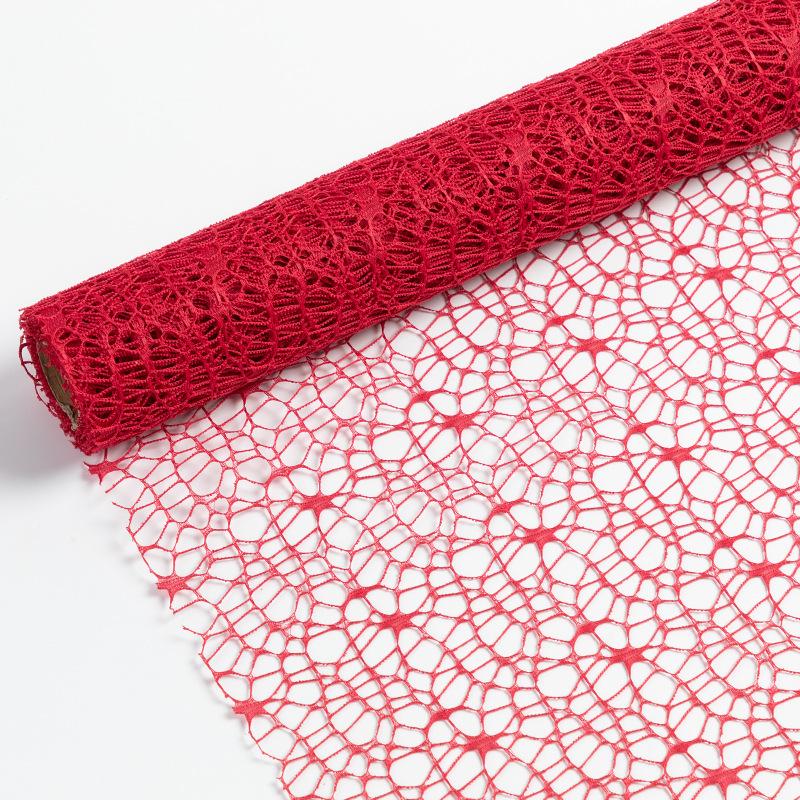 Jacquard Net Mesh Flower Bouquet Wrapping Paper - Elegant Openwork Design for Gift Wrapping and Floral Arrangements