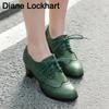 New Autumn Classic Heavy-Bottomed Women Pumps Lace-up Platform Shoes Ladies Round Toe Fashion High Heels Party Shoes Size 34-43