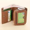Folded Wallet Bag Business Clutch Bag Zipper ID Card Holder Simple Men PU Wallet  Men