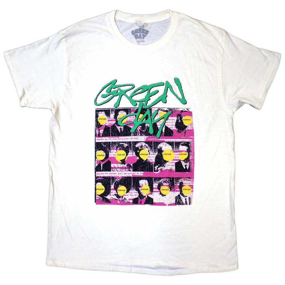 Green Day Unisex T-Shirt: Nimrod Mugshots (Medium) XL