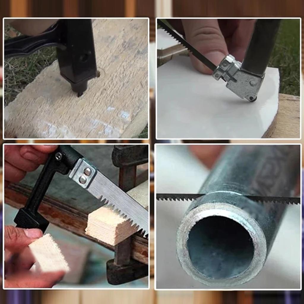 8 in1 verstellbare Mini-Handsäge, U-Typ, Juweliersäge, Sägebogen für Schmuck, Heimwerkerwerkzeuge, Holzarbeiten, Bastelwerkzeuge, Handwerkzeug-Set, Sägeblatt