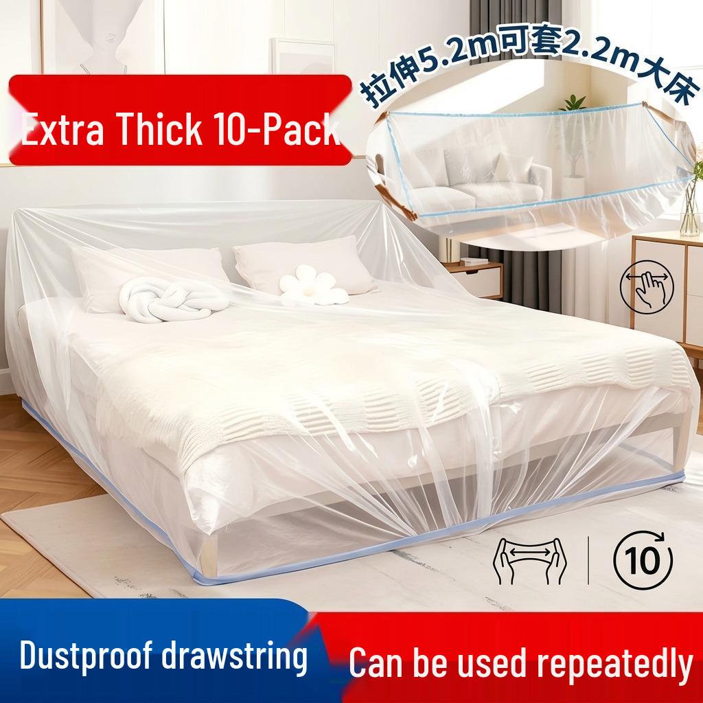 Elastic Dustproof Sofa and Bed Cover with Cinch Bands for Dorm Furniture
