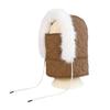 Lei Feng Hat with Soft Plush Inner Fluffy Fur Edge Winter Face Guard Head Cap Adjustable Drawstring Headgear