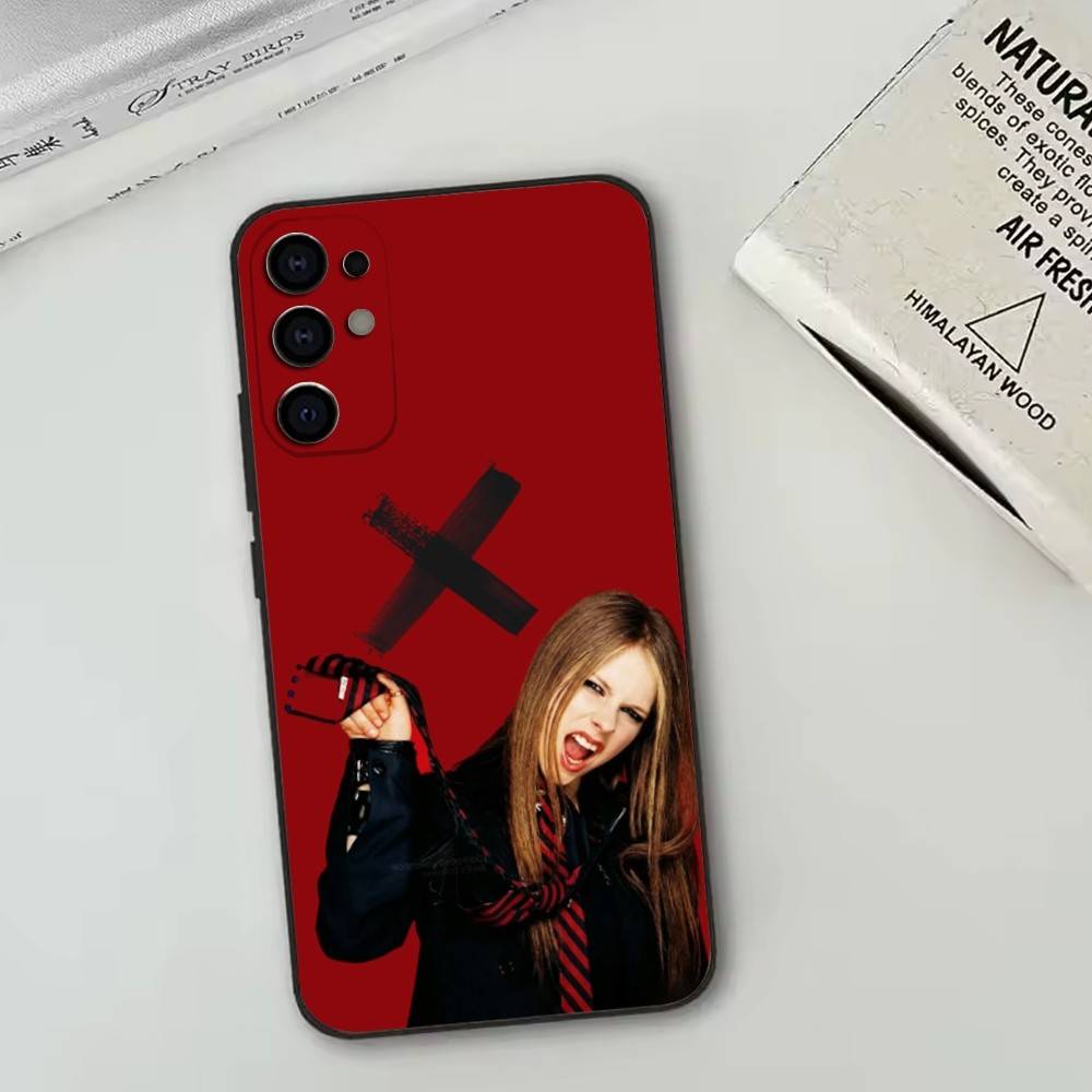 A-A-Avril   Phone Case Black Silicone Soft For Samsung S25,S24,S21,S22,S23,S30,Ultra,S20,Plus,Fe,Lite