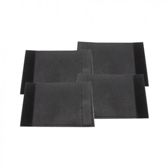 Black Door Handle Panel Pull Micro Leather Cover For Tesla Model 3 Y -2025