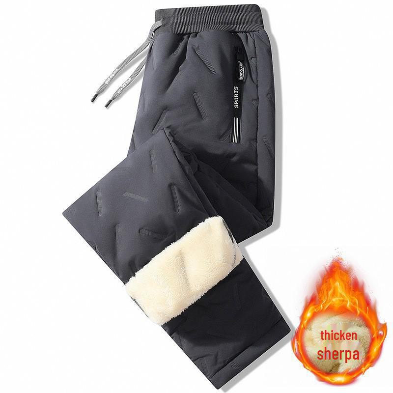 Men's Waterproof Winter Down Plush Pants