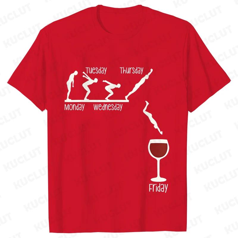 Funny T-Shirts for Men Drinking Lover Y2k Tops Oversized Clothing Short Sleeve Friends Friday Beer Day Weekend Party Streetwear