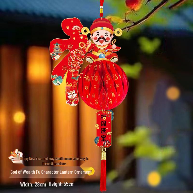 2026 Year of the Horse New Year Good Luck Red Lantern Hanging Ornaments