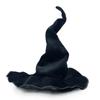 Big Brimmed Wizard Witch Hat Halloween Costume Black Velvet Twist Hat Party Cosplay Props Women's Adult Fashionable High Top Hat