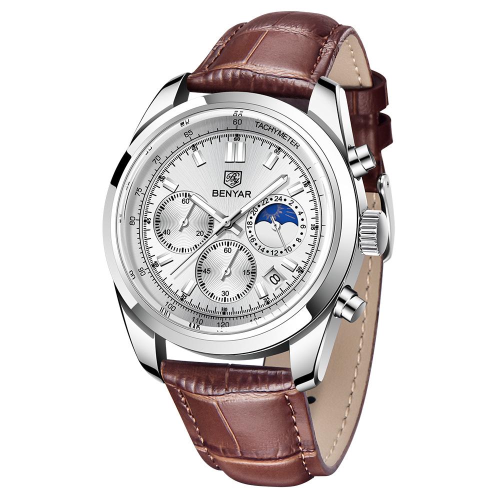 Benyar 5193 Multifunctional Men s Quartz Watch – Waterproof, Luminous, Stylish