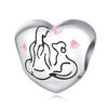 Beads Copper Charms Original Dog Cute Pet Claw Print Beads Fit Bracelet Jewelry Diy Women Fine Gift Accessory