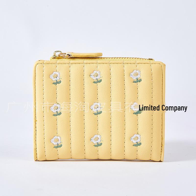 Women's Floral Zipper Card Holder & Coin Purse – Short and Simple Design for Summer