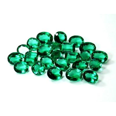 Lot Lab Created Green Emerald 200ct Certified Loose Gemstones