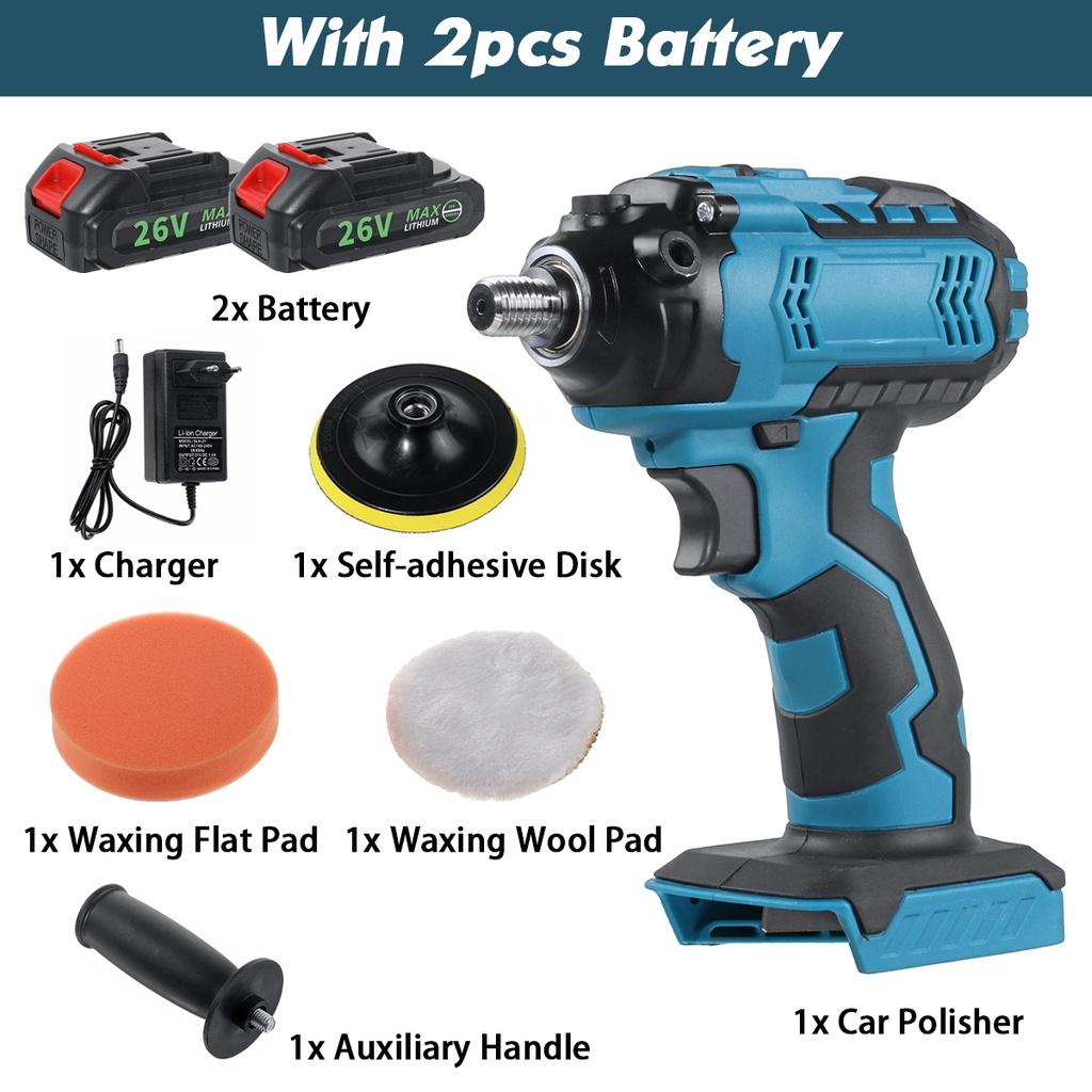 120W Electric Car Polisher Machine Auto Polishing Sander Buffing Sanding Waxing Tool Car Accessories Power Tool Blue