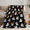 Halloween Kreativt Kasteteppe Flanell Trykkteppe Supermykt Koselig Sofa Lurteppe Hjemmeteppe Perfekt Hjemmegave til Henne