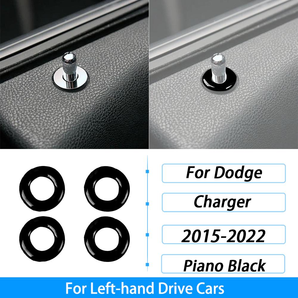 For Dodge Charger 2015-2022 Piano Black Central Control Radio CD AC Panel Trim Cover Car Interior Decoration Accessories Sticker