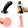 Small Teddy Sucker Simulation Fake Mini Penis Front and Rear Court Anal Plug for Women