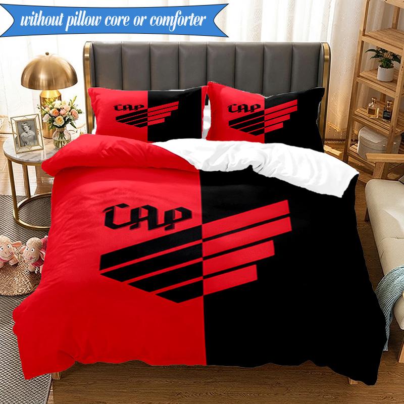 3PCS Athletico Paranaense Printed Soft Bedding Set,Including 1pc Duvet Cover And 2pcs Pillowcases Perfect for Bedroom, Dormitory, Fan Gift