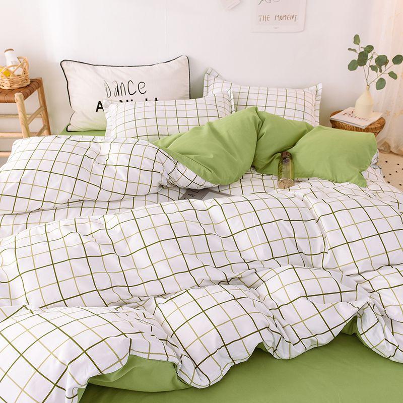 

Floral Ins Style Duvet Cover Set Flat Sheet Pillowcase No Filler Soft Single Double Size Boys Girls New Bedding Linens Twin 3pcs for 1m bed