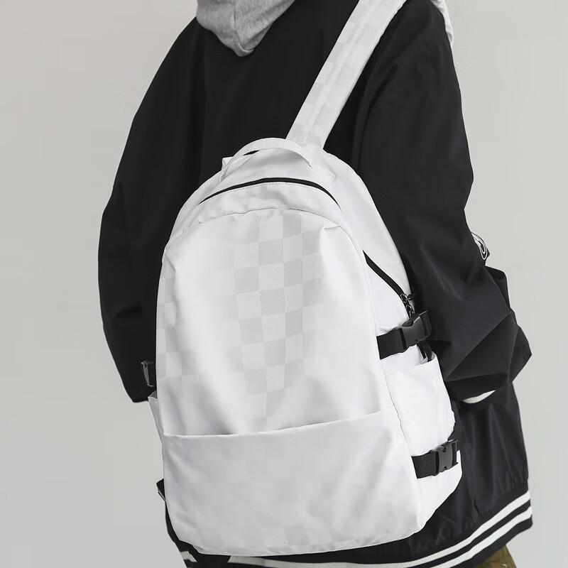 Li Shen Korean Style Checkerboard Student Backpack