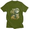 Men Three Moon Koalas T Shirts Streetwear Short Sleeves Pure Cotton Colthing Fashion Casual Design Graphic Tees Shirt