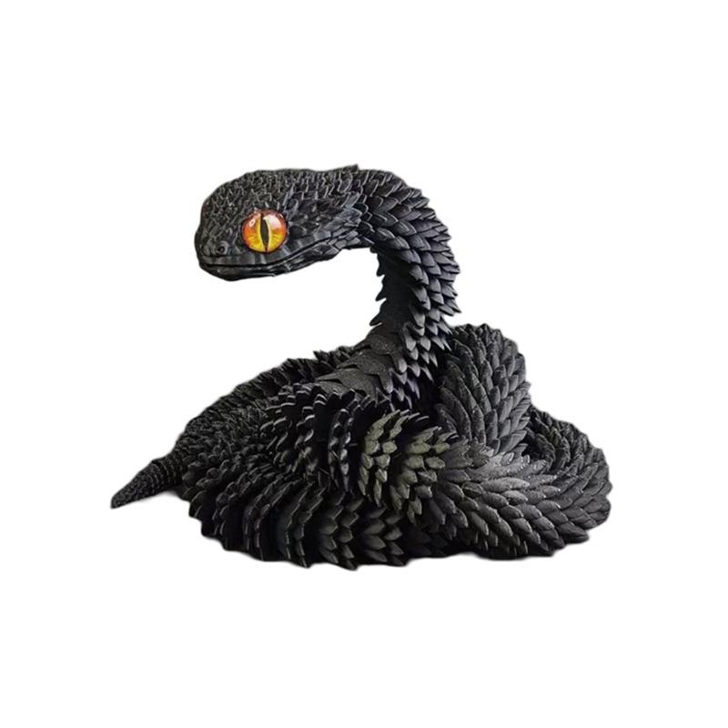 30-60cm 3D Printed Snake Flexible Joint Snake Model Toy Printed Figure Office Desktop Decor Ornament Birthday Gift Stress Relief