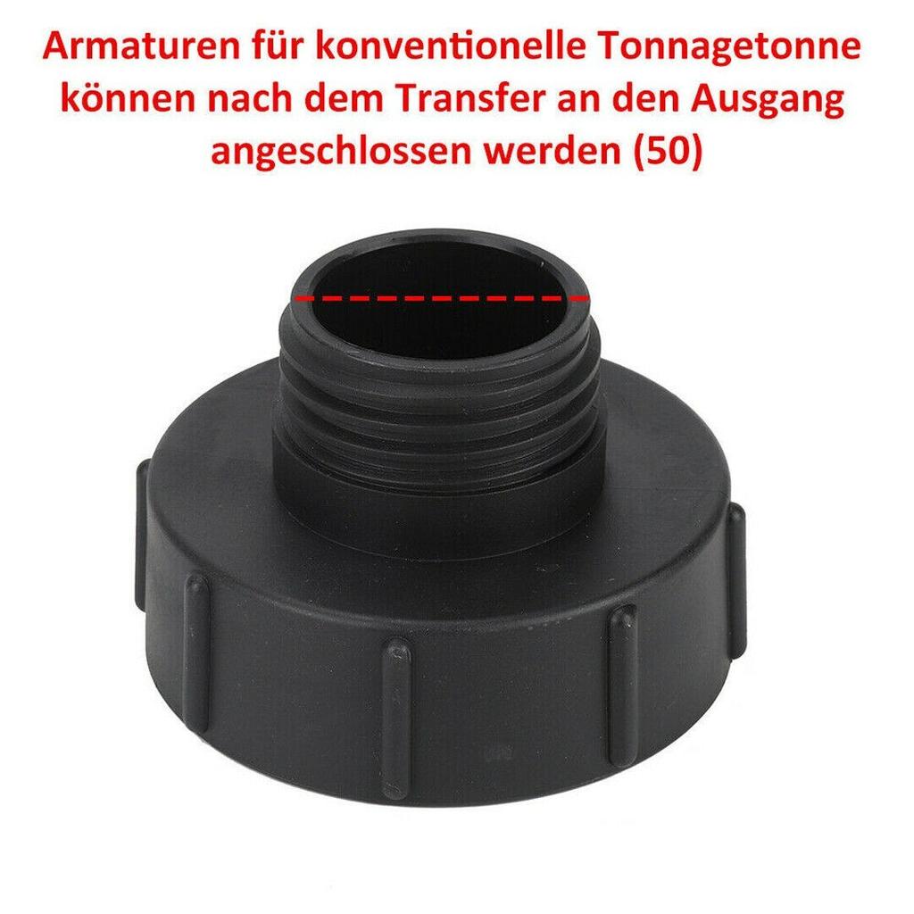 S60x6×1\" IBC Tote Drain Tank Adapter Water Tank Garden Hose Fitting Tool