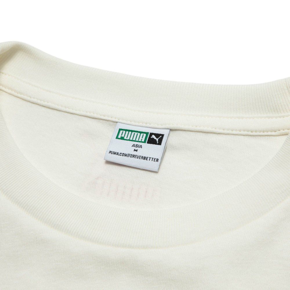 Puma Classics Dance Letter Sweet Cool Print Loose Round Neck Short Sleeve Drop Shoulder T-Shirt Women T-Shirt White 627175-65