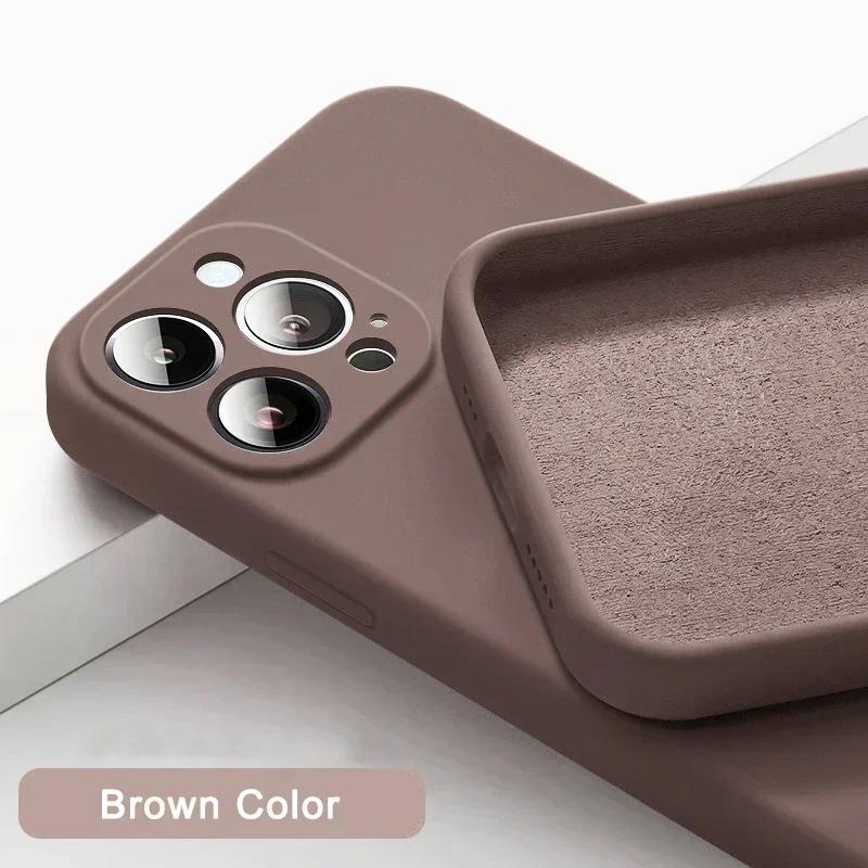 Original Liquid Silicone Phone Case For iPhone 17 16 15 11 12 13 14 Pro Max Plus Shockproof Protection Back Cover funda