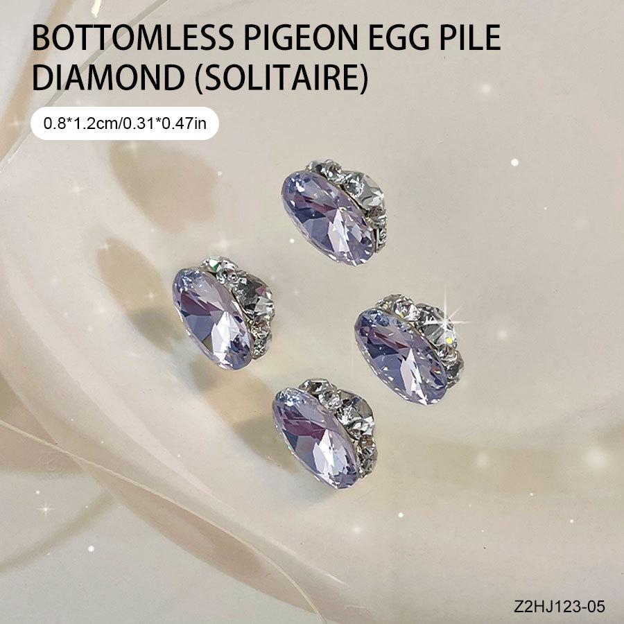 Dove Egg Oval Rhinestone Nail Art: High Precision, Super Shiny Pink K9 Rhinestone Ball