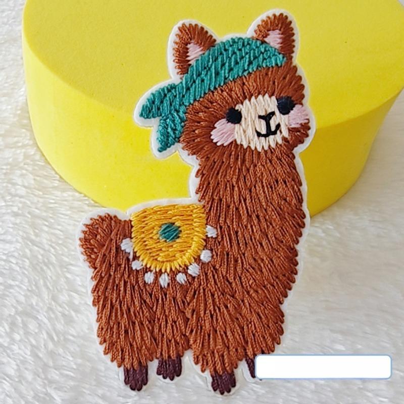 Adesivi in Stoffa Ricamati con Alpaca Cartone Animato Carino Adesivi Decorativi, Molto Adatti per Vestiti, Scarpe, Cappelli, Cappotti, Sciarpe, Decorazione di Zaini