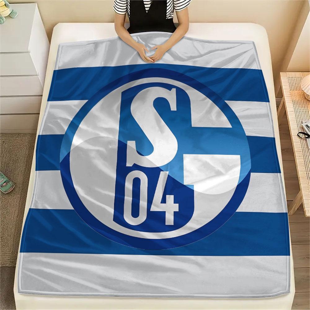 1PC FC Schalke 04 Patterned Flannel Blanket Suitable For All Seasons for Home Decor Warmth and Comfort Gifts Holiday Present