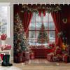 Christmas Snowman Shower Curtain Pink Candy House Santa Claus Christmas Gift Polyester Shower Curtains Bathroom Decor With Hooks