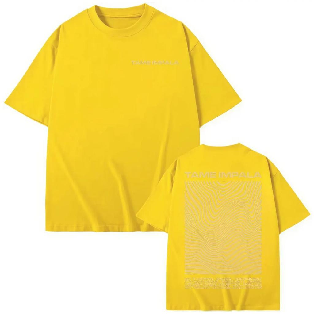 Tame Impala Rock Band Merch TShirt HighQuality Oversized Cotton Short Sleeve Unisex Summer Casual Fashion Streetwear Tshirt