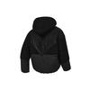 Fila Athletics Solid Color Loose Hooded Teddy Fleece Spliced Warm Down Jacket Women Outerwear Deep-Black A11W241918F-BK
