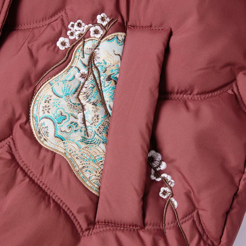 Pasit Women's New Chinese Style Embroidered Winter Cotton Jacket