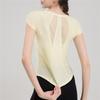 Sports Short Sleeved Women's Summer Thin Loose Mesh Pilates Yoga Hoodie Top Quick Drying Fitness Running T-shirt