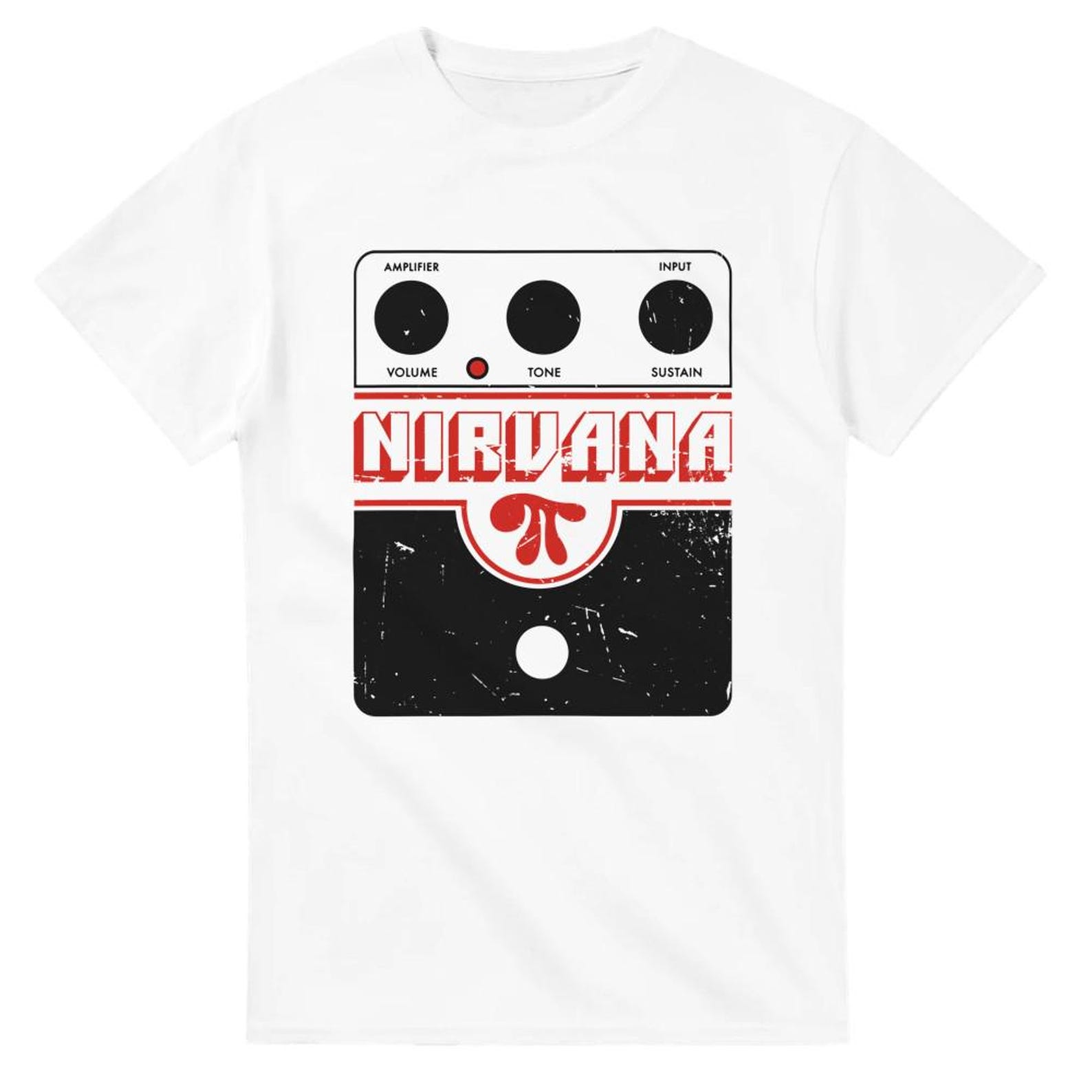 Nirvana Kurt Cobain Big Muff Inspired Fuzz Pedal Distressed Tribute Vintage T shirt 4XL
