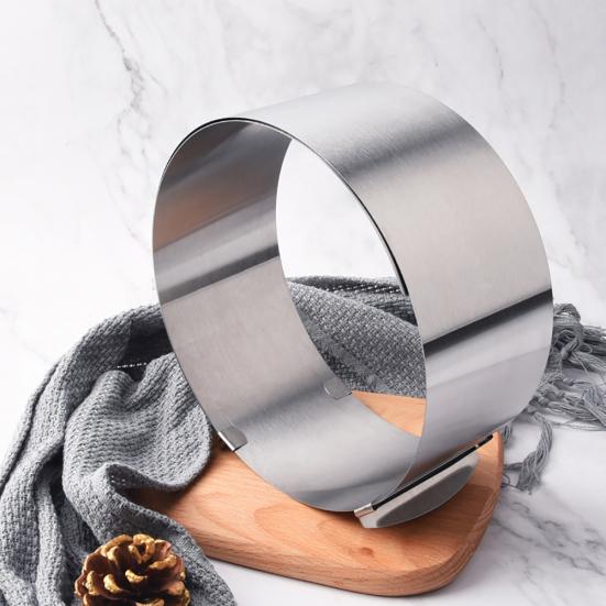 6-12inch Retractable Stainless Steel Circle Mousse Cake Ring DIY Baking Tool